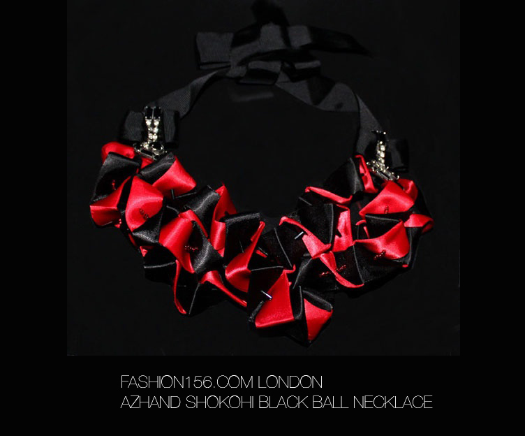 2010/Black Ball Necklace featured in fashion156.com, London