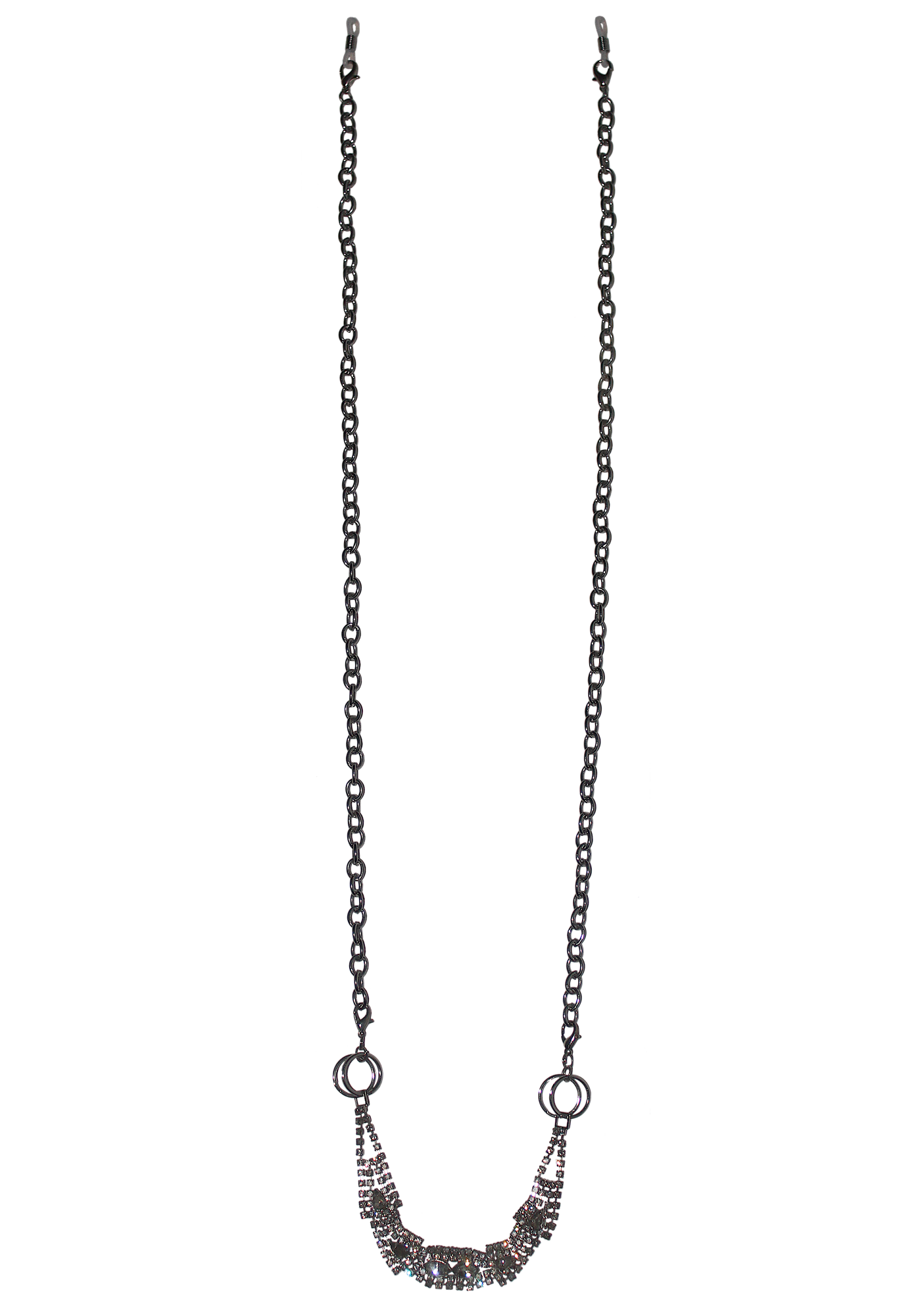 Gray Crystal Eyeglass Chain / Necklace